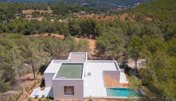Resa Estates Ibiza for sale newbuilt villa Roca Llisa luxury elevator air photo.jpg